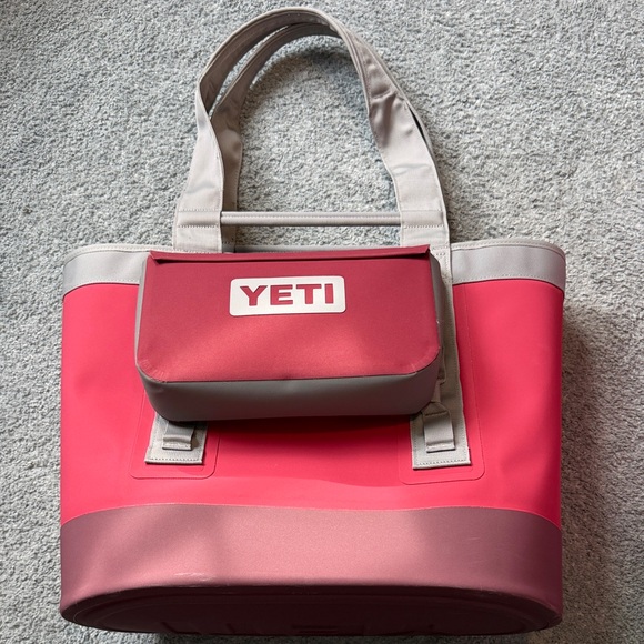 YETI Vibrant Harvest Red and Grey Tote - Picture 5 of 9